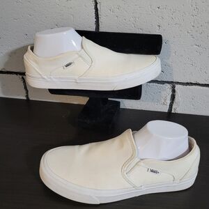 3/$50 SALE! Vans Classic White Slip-On Sneakers Men's 11